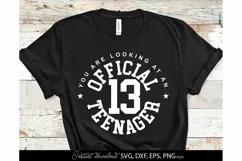 Official Teenager 13th SVG Birthday shirt SVG Happy Cheers Product Image 1