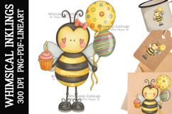 Birthday Bee Sublimation Clipart Product Image 1