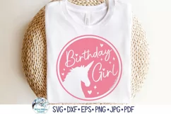 Birthday Girl Unicorn SVG | Enchanted Animal Illustration Product Image 3