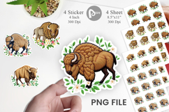 Bison Embroidery Sticker Product Image 1