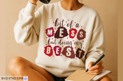 Bit of a Mess but Doing My Best SVG PNG T-shirt Design Product Image 3
