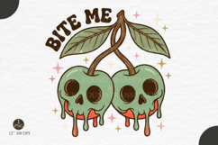 Bite Me Halloween Apple Png, Happy Halloween Png Product Image 1