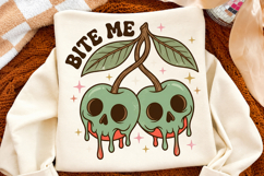 Bite Me Halloween Apple Png, Happy Halloween Png Product Image 2