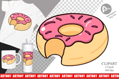 Bitten Donut Clipart Product Image 1