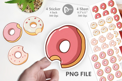 Bitten Donut Sticker Product Image 1