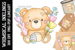 Bitty Easter Bear Sublimation Clipart Product Image 1