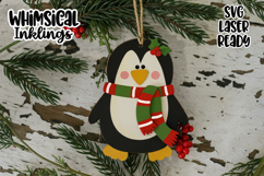 Bitty Penguin Ornament Laser SVG Product Image 1