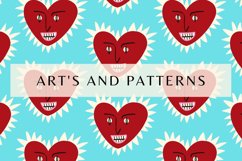 Funky Valentine hearts seamless patterns bundle Product Image 7