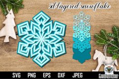 Multilayered snowflake svg bundle. Premium svg cut files. Product Image 2