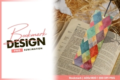 Colorful Diamond Patterned Background bookmark png design Product Image 1