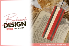 Vertical Red Black White Wooden Planks bookmark png Product Image 1