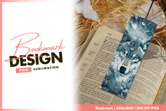 Winter wolf illustration bookmark png download Product Image 1