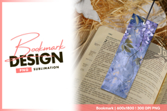 Wisteria floral illustration purple blooms bookmark png Product Image 1