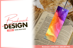 Vibrant abstract alcohol ink painting background bookmark Product Image 1