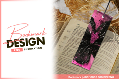 Abstract ink painting with pink and black hues bookmark Product Image 1