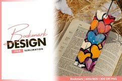 Colorful Graffiti Hearts on Canvas with bookmark png design Product Image 1