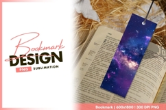 Deep Space Galaxy Background with Stars bookmark png design Product Image 1