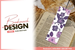 Floral pattern with purple and pink bookmark png design Product Image 1