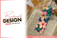Pink and Yellow Frangipani Flowers with bookmark png design Product Image 1