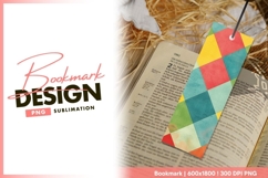 Colorful Diamond Pattern with Textured bookmark png design Product Image 1