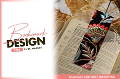 Close-up of Embroidered Floral Pattern bookmark png design Product Image 1