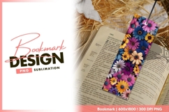 Colorful floral arrangement of daisies bookmark png design Product Image 1