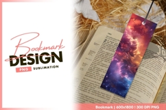 Cosmic Nebula Illustration with Red Orange bookmark png Product Image 1