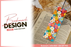 Colorful floral pattern with daisies in bookmark png design Product Image 1