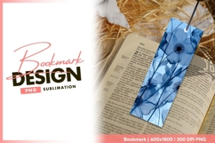 Blue X-ray Flowers Illustration with bookmark png design Product Image 1