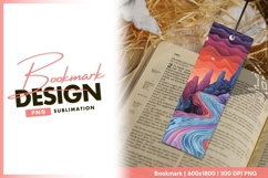 Abstract landscape illustration with bookmark png design Product Image 1