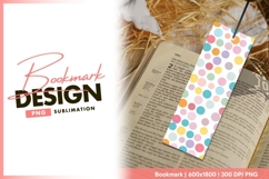 Colorful Polka Dot Pattern on White bookmark png design Product Image 1