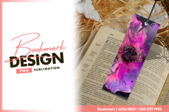 Abstract flowing flower with glittering details bookmark png Product Image 1