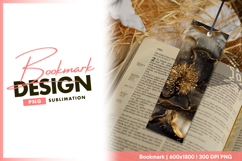 Golden flower abstract art for bookmark png Product Image 1
