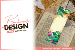 Tropical leaf illustration with beige background bookmark Product Image 1