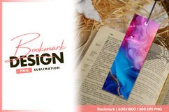 Fluid art texture with gold highlights bookmark png Product Image 1