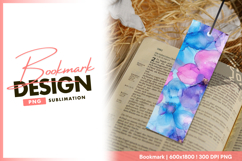 Watercolor flowers floral delicate background bookmark png Product Image 1