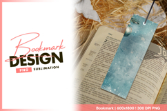 Christmas ornament on textured blue winter bookmark png Product Image 1