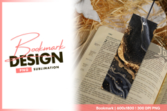 Abstract gold and silver fluid art design bookmark png Product Image 1