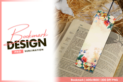 Floral watercolor illustration for bookmark png design Product Image 1