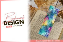 Floral watercolor texture bookmark png graphic Product Image 1