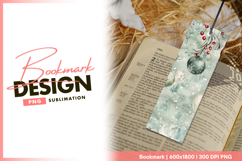 Elegant christmas ornament and berries bookmark png Product Image 1