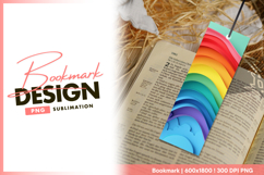 Colorful paper layers abstract wavy background bookmark png Product Image 1