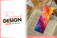 Abstract ink painting colorful art bookmark png Product Image 1