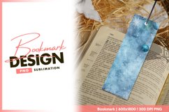 Blue christmas ornaments snowflake bookmark png Product Image 1