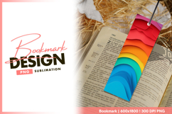 Colorful paper cut layers bookmark png Product Image 1