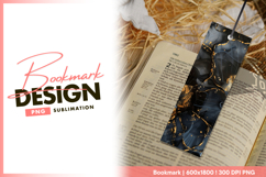 Black and gold fluid art bookmark png Product Image 1
