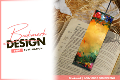 Artistic floral oil painting bookmark png Product Image 1