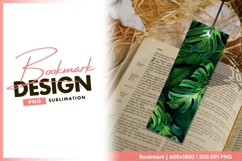 Tropical green leaves elegant nature bookmark png Product Image 1