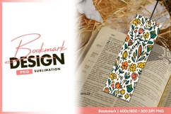 Hand drawn floral pattern for bookmark png Product Image 1