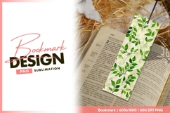Watercolor green leaves seamless pattern png bookmark Product Image 1
